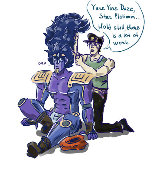 What If Star Platinum S Hair Grew Like A Normal