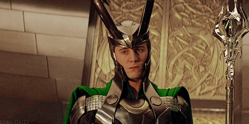 loki-daily:His squint and little smile though.