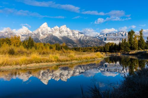 oneshotolive:  A Teton Range reflection in Schwabachers Landing, Wyoming [OC] [5423 × 3615] @itk.jpeg 📷: itk_jpeg 