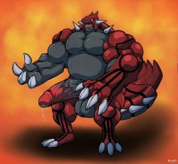 rackunwolf:  Hyper garudon Pic done as part