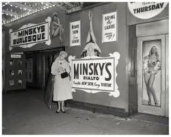 Dardy Orlando         (Aka. Rosemary Dardy Blackadder)Poses In Front Of Minsky’s