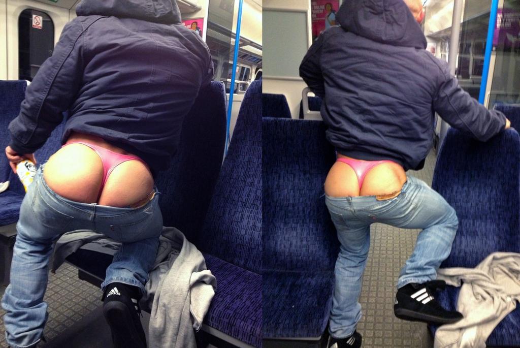 sirzacafterdark:  maosethong:  francois sagat in a candy thong on the subway.  Yum