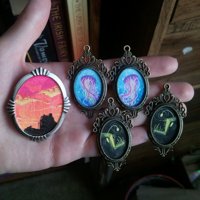 toxicnotebook:  Took this right before I poured resin on them. I am happy to report