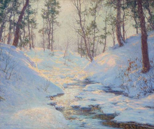 myfairynuffstuff:

Walter Launt Palmer (1854 - 1932) - Sunlit Dell. 1927. Oil on canvas. 