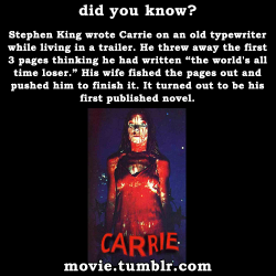 movie:  Facts about author Stephen King | More movie facts