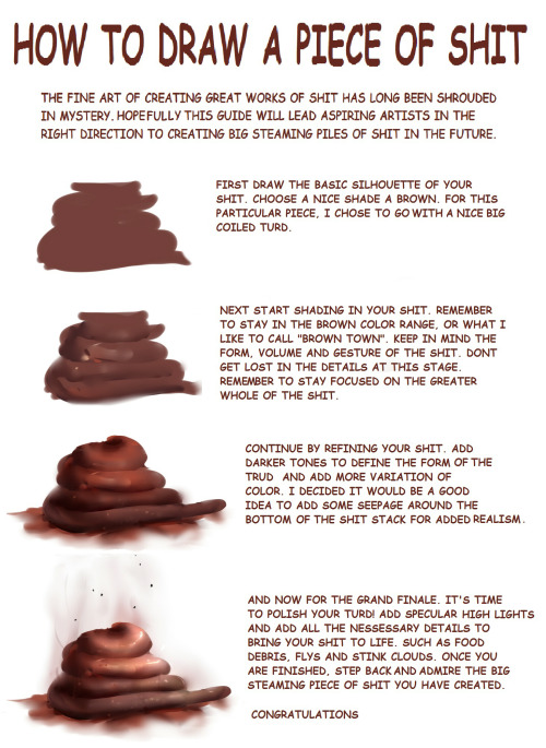 how to draw poop