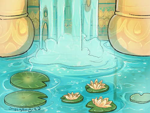 A Linktober piece from this year! The Ancient Cistern is my favorite place aesthetically. But then I