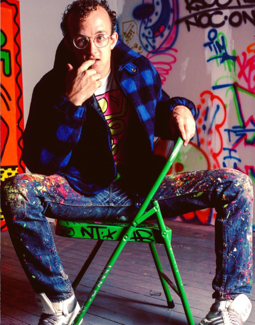 Porn photo twixnmix:   Keith Haring photographed by