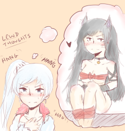 ani-seed:  Time to get in the Christmas moodseems like Weiss is getting in a different mood tho :^)