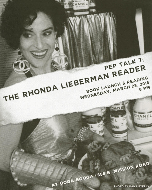 Pep Talk 7: The Rhonda Lieberman ReaderBook Launch &amp; ReadingWednesday, March 28, 2018 at 6 P