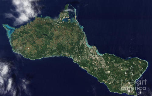 Satellite photo of Guam.