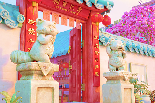 capturingdisney:Chinatown &amp; the Lee Family Temple from Turning Red.