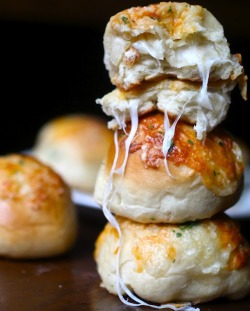 allfoodjunkies:  Mozzarella stuffed cheese rolls   