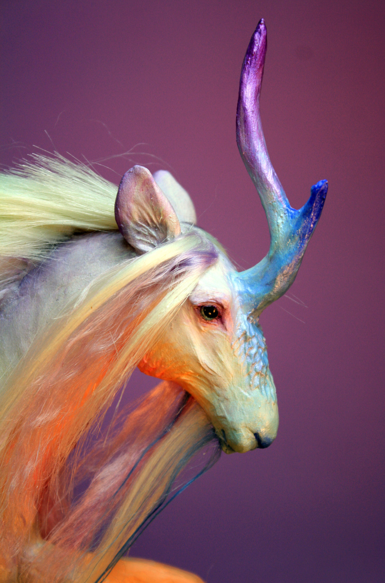 quequinoxart:  “Borealis” is a one of a kind, hand made kirin sculpture. She