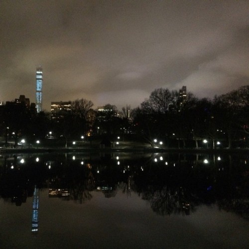 Looking south over Conservatory Water, Central Park, New York City, winter solstice 2014. #NYC #cent