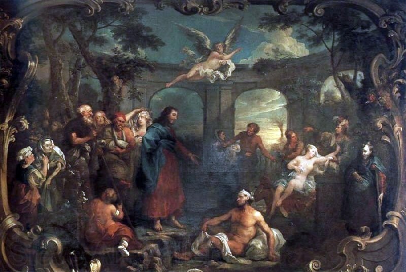 William Hogarth (London, 1697 - 1764); Christ at the Pool of Bethesda, 1736, oil