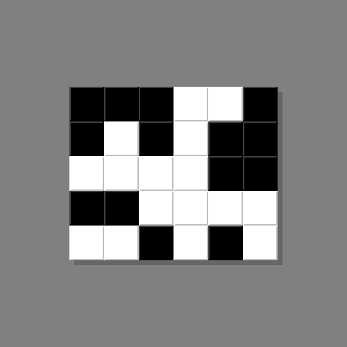 Grid Permutation 176034176 - White Positive, Black Negative