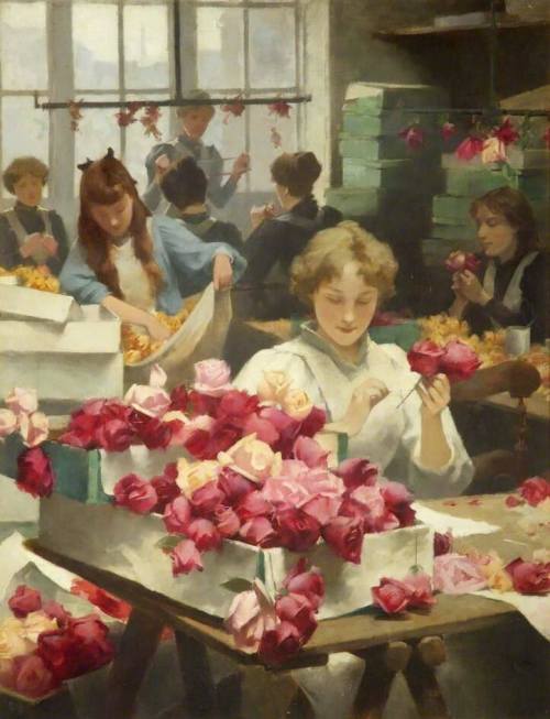 ‘Flower makers’by Samuel Melton Fisher, 1896