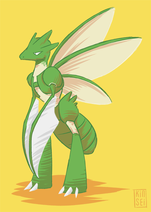 kin-sei:   Pokeddexy Challenge - Day 1 : BUG TYPE #123 Insecateur (Scyther)   I’m