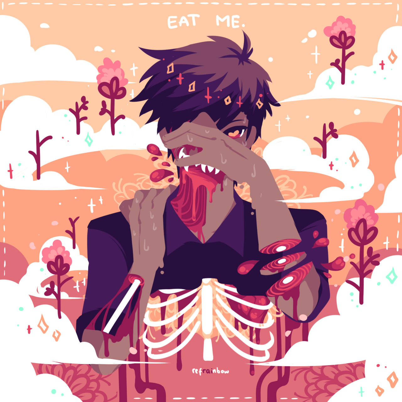 refrainbow:  been a while since i drew my babies /// Read The Wolf and the Hungry
