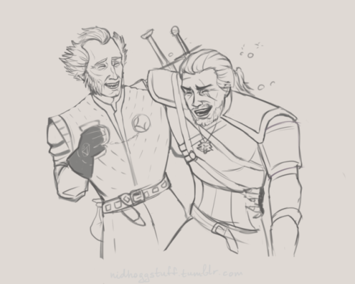 nidhoggstuff:When tincture of mandrake was too strong :D(Regis is normal :) )