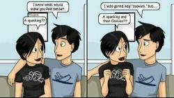 thatsexgirl:  sadisticgames:  This sums Us up a little too well….   Haha! Seriously!  Hahaha, that is so my lovely wife.