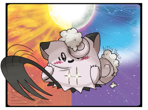 artsy-theo: Mimikyu (Clefairy mascot AU edition), disguised + busted forms! Based on the Poké