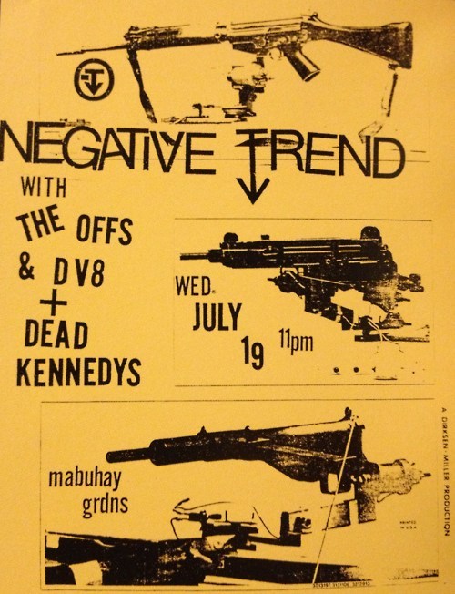 sowhatifiliveinjapan:
“  Negative Trend, The Offs, DV8 + Dead Kennedys @ Mabuhay Gardens, San Francisco, CA (1980-07-19)
”
http://punk-lyrics.com/