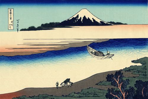 Tama River in Musashi Province, Katsushika Hokusai (1760-1849)