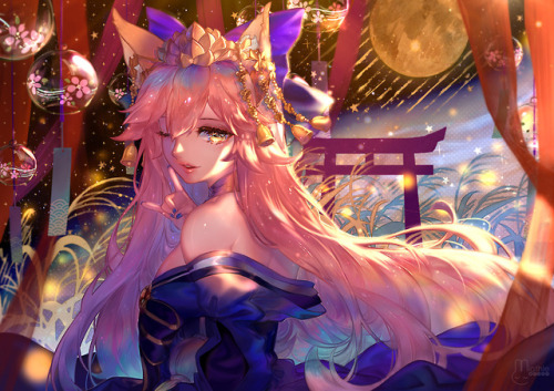 Firefly Rendezvous [full res. here]I love Japanese wind chimes so much I had to include them Tamamo 