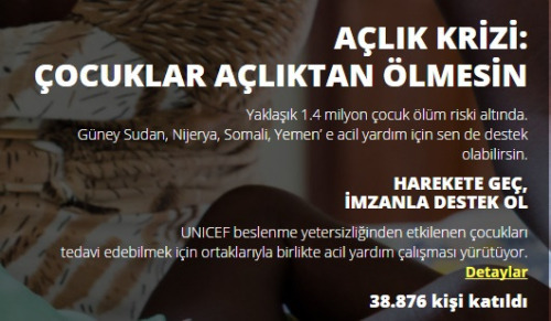 Şu mübarek günlerde yapabileceğin bir iyilik var!AÇLIK KRİZİ: ÇOCUKLAR AÇLIKTAN ÖLMESİNYaklaşık 1.4 