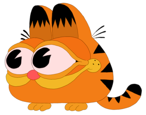 dragonfoxkid:cavehome:felixcolgrave:Waiting for a render, drew a garf to calm my nerves. Photoshop p