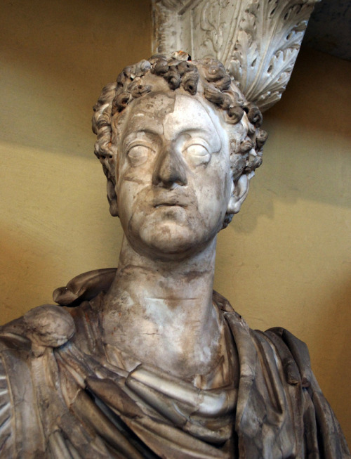 myglyptothek:Portrait of young Commodus. From Ostia. Late II century AD (before 180 AD). Marble. Mus