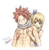 incorrect-ft-ez-quotes:Natsu: what are you doing…? Lucy: What? Not my fault they feel so nice.Natsu: Please stop…Lucy: *whispers into his ear* Payback time you little shit.