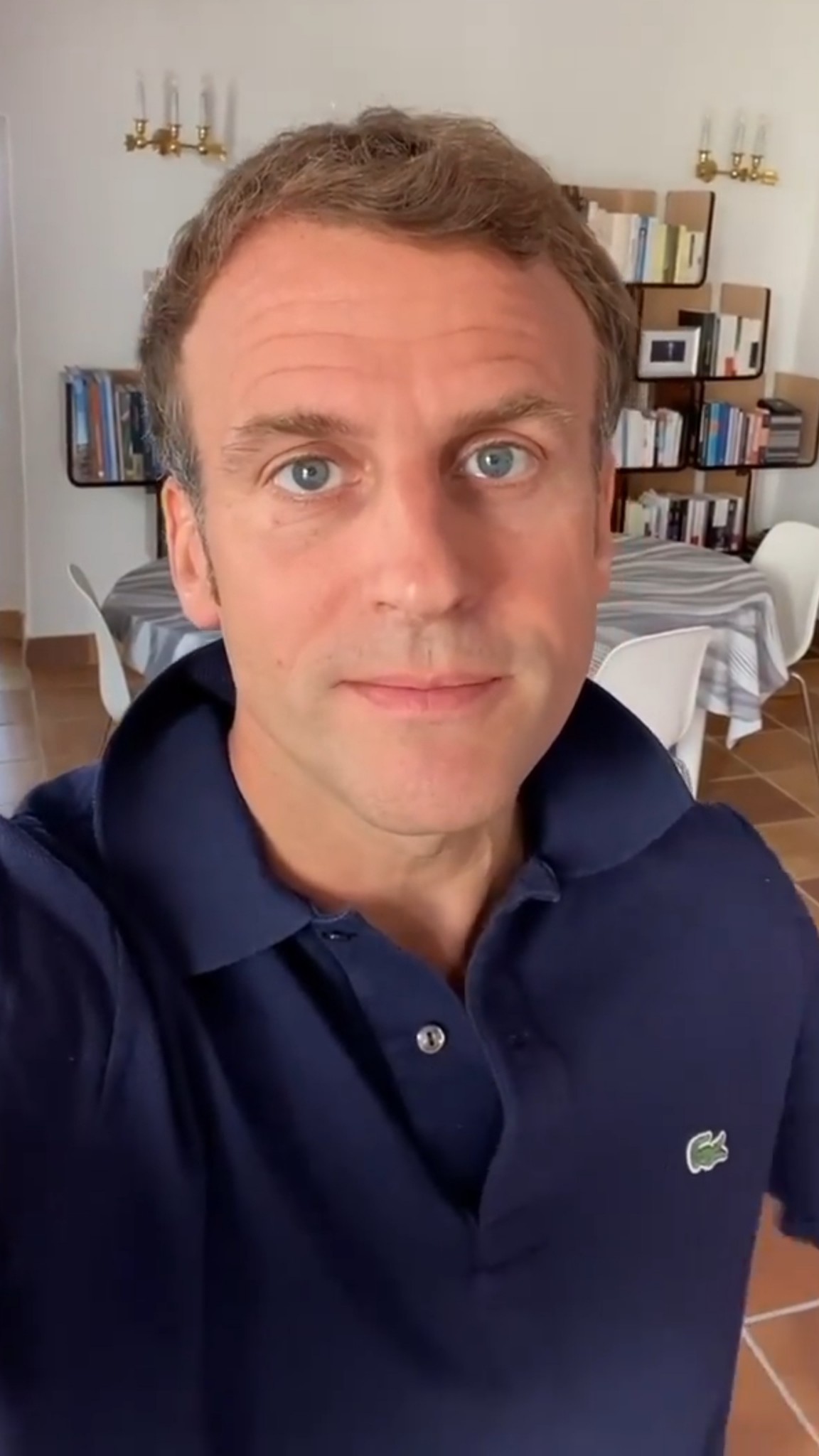 Shirtless macron Facebook Allegedly