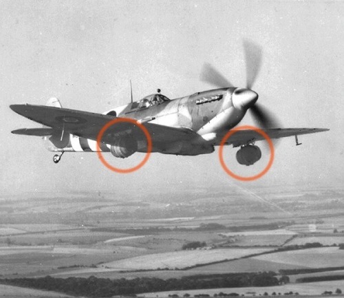 imonmywayup:  peerintothepast:  An English brewery donates a sizable amount of fresh beer for the troops fighting in Normandy and a unique delivery method is created, strapping kegs to the underwings of Spitfires being shipped to forward airfields. Flying