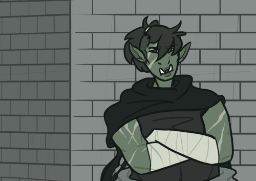 Also, here’s a couple NPCs I drew for my DnD campaign this past Saturday. (I love them both ve
