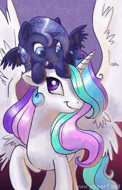 that-luna-blog:  Sisterly Sunset by JoieArt