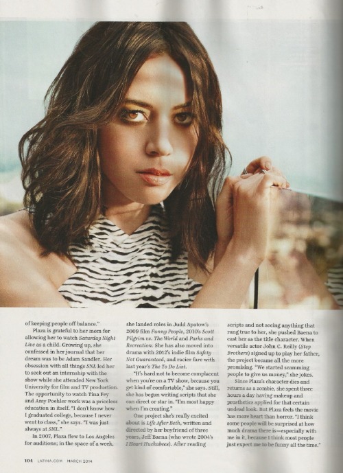 killerweasel: Aubrey Plaza - March 2014 Latina magazine