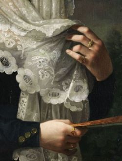 loumargi:  Vicente Lopez y Portaña, Doña Gertrudis de Compte y de Bruga (detail) ~ 1829-1832