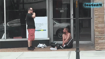 sizvideos:  Giving The Homeless New Shoes and Shirt Off Back - Video 
