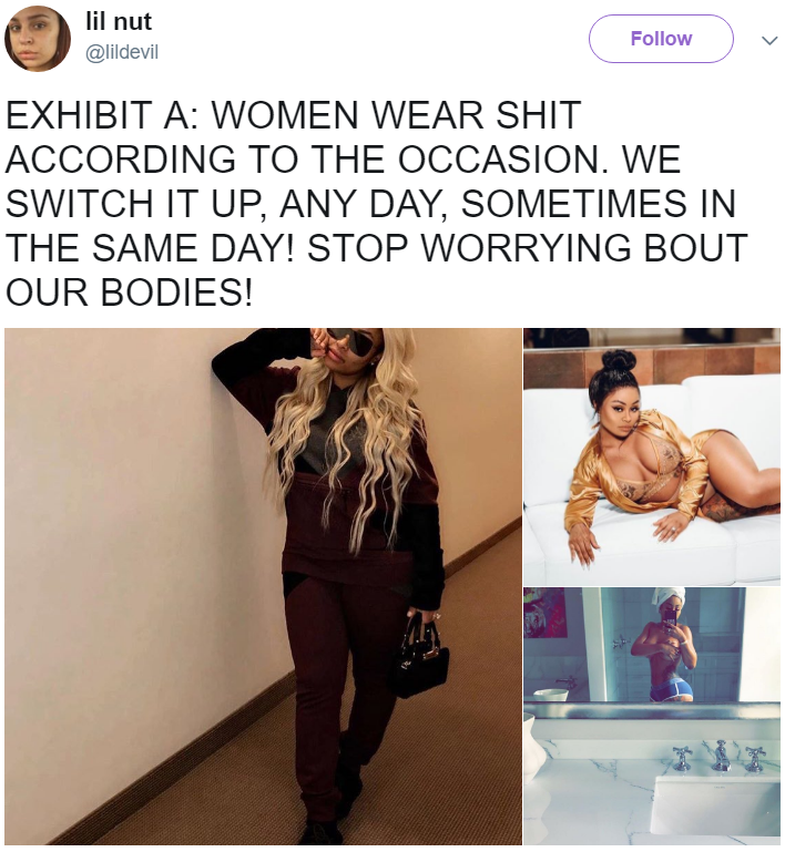 thetrippytrip:  Lady could be naked and still be a great person.  She could be covered
