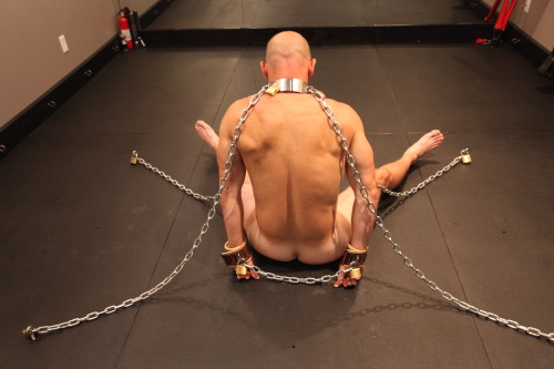 mister-sir1:  When there’s just enough slack for him to get on his knees. 