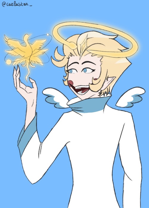 Heya! Heres My Drawing For The Day 1 Of Lucifer Week, Heaven/Hell