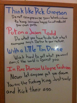 thelostwaynegirl:  Life philosophy in bad handwriting, this time explain   : )