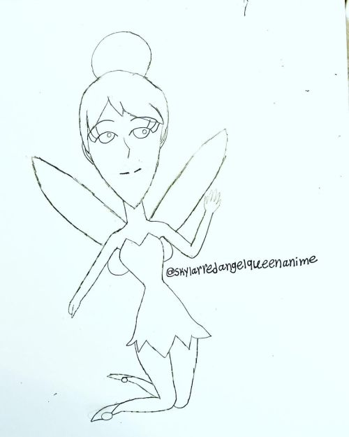 I Draw My Favorite Disney Character, Tinker Bell After Watching Movie Last Night. #digitalart #digitalartwork