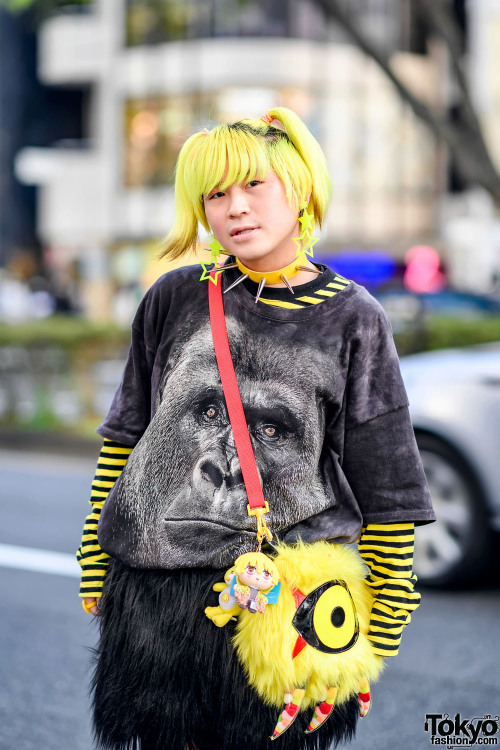 Japanese kawaii idol, Harajuku shop staff, and self proclaimed 7-year-old alien Shindi on the street