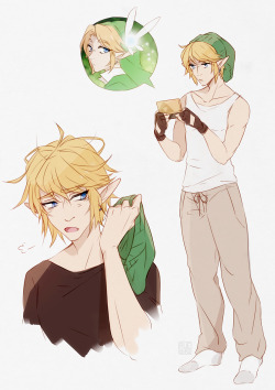 Ruebird:some Dumb Modern Au Doodles Featuring Hw!Link, His Qt Neighbors Zelda And