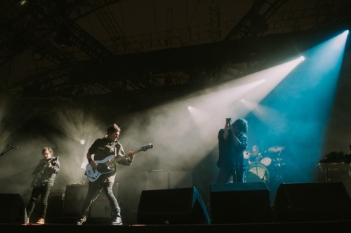 We are mother fucking MCR!The band hits the stage running at Eden Project on May 16, 2022 in Cornwal