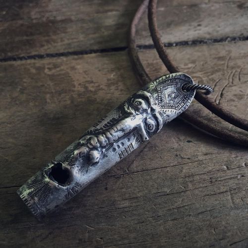 -Jungle man whistle pendant- #tribaljewelry #ethnicjewelry #handmadependant #amulet #artisanjewelry 